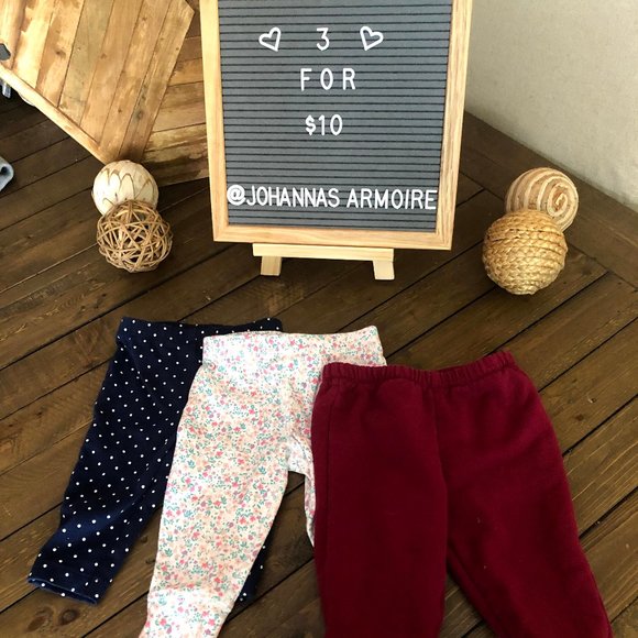 Other - ♥️ Baby Girl Pants/Leggings 3 for $10